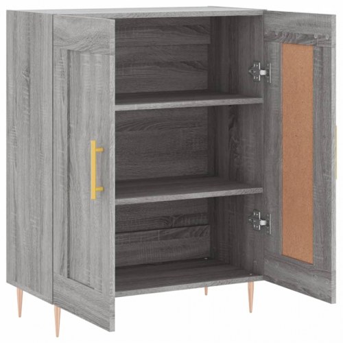 Skænk 69,5 x 34 x 90 cm i konstrueret træ - grå sonoma-eg