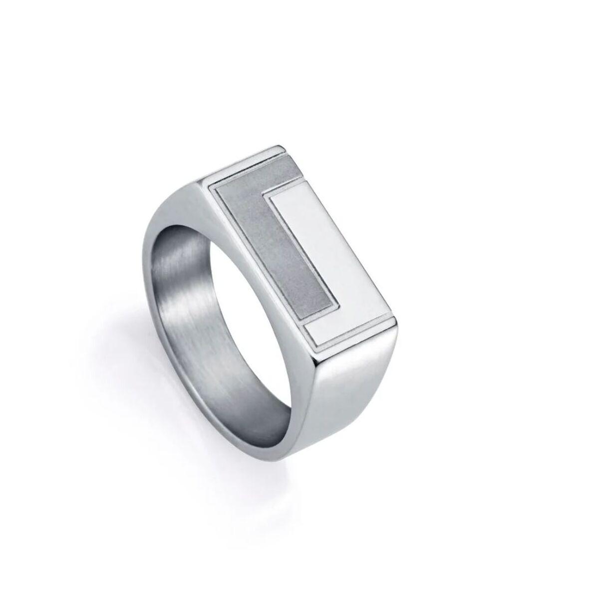 Herre ring - sølvfarvet, str. 26 - 925 sterling sølv billede