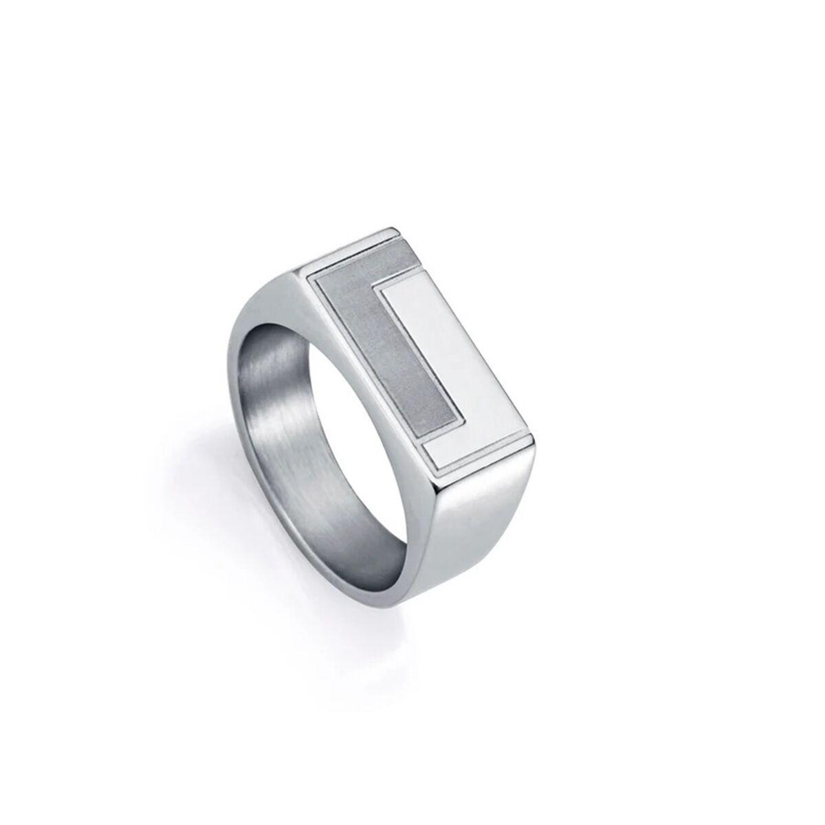 Herre ring - sølvfarvet signet, str. 22 (925) billede