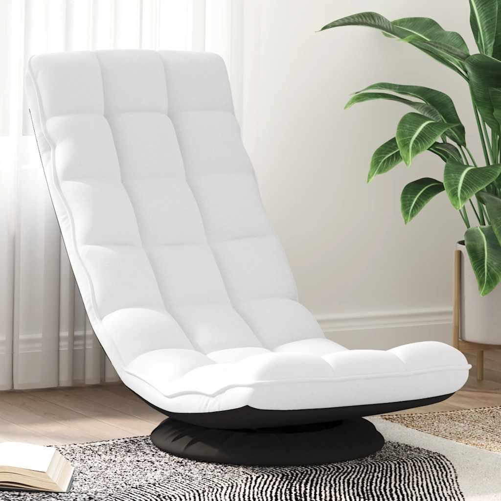 Drejelig gulvstol 70x51x79 cm stof hvid billede
