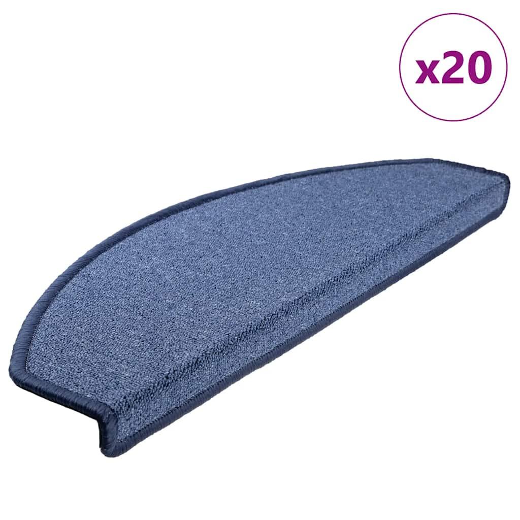 Trappemåtter 20 stk. 65x24x4 cm blå halvrunde store billede