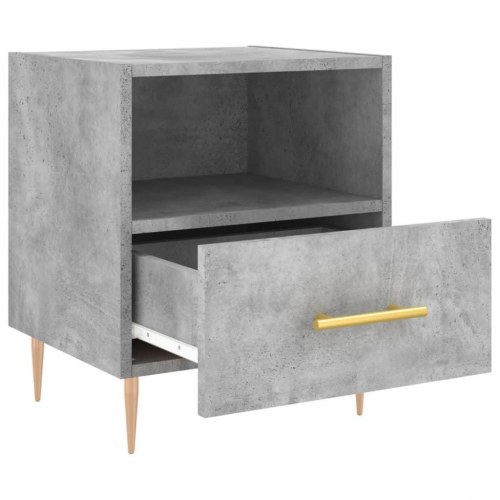 Sengebord i konstrueret træ - 40 × 35 × 47,5 cm, betongrå