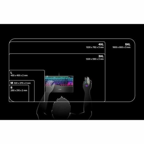 Musemåtte til gaming SteelSeries QcK 3XL - sort 122 × 59 cm