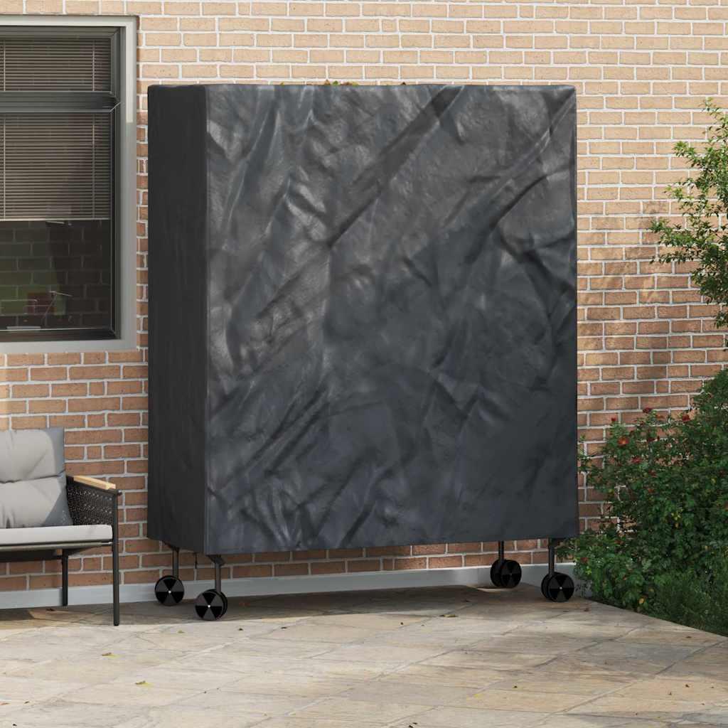 Pingpong borddække - vandtæt stof, sort, 165 × 70 × 185 cm billede