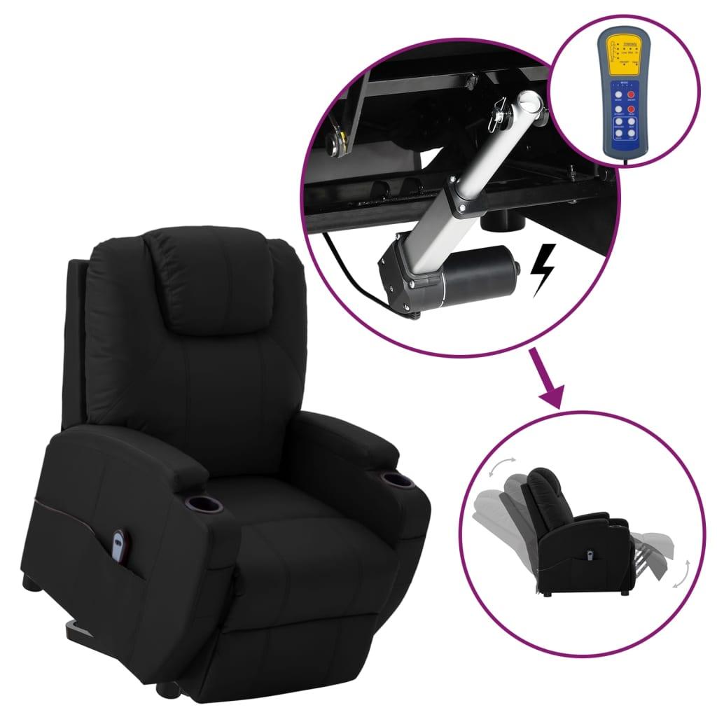 Løftestol kunstlæder sort