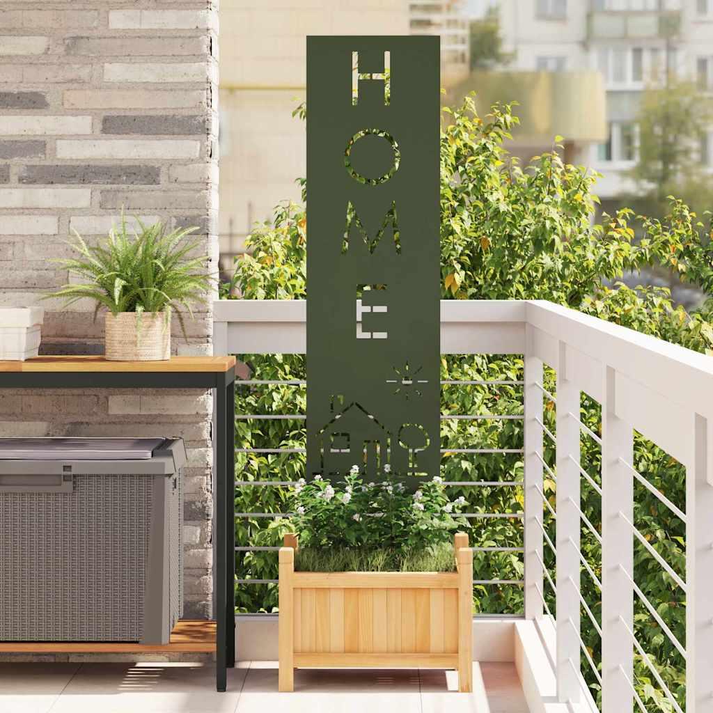 Have privatliv skærm Olivengrøn 32 x 140 cm Koldvalset stål