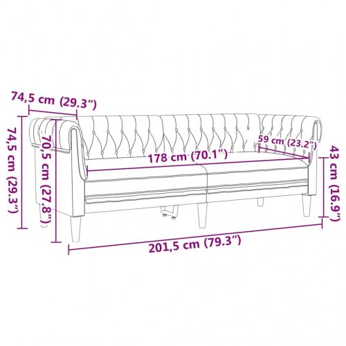 Sofa Sæt Mørkegrå Stof
