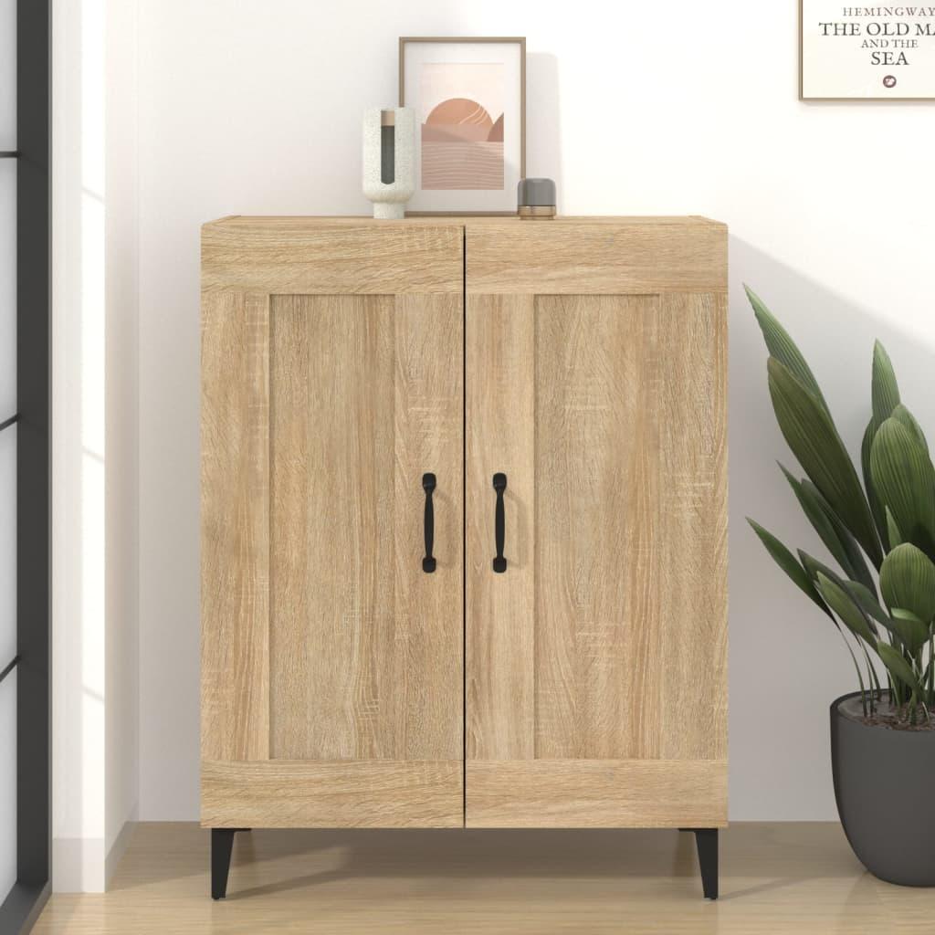 Skænk 69,5x34x90 cm konstrueret træ sonoma-eg billede