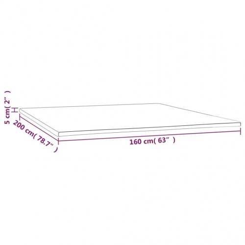 Topmadras i skum 160×200×5 cm - hvid