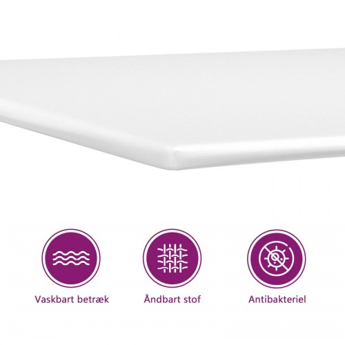 Topmadras i skum 160×200×5 cm - hvid