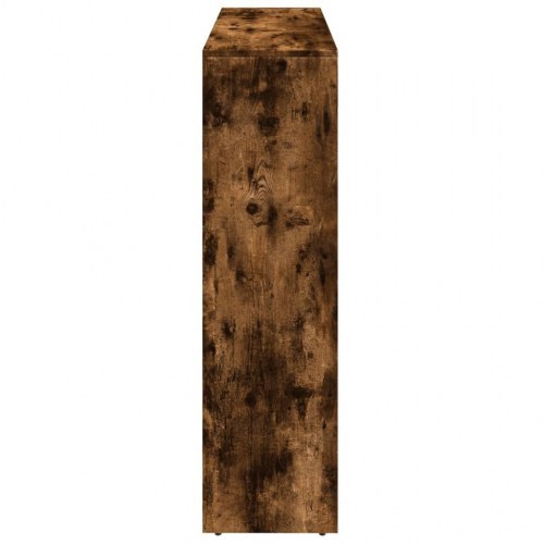 Bogreol/rumdeler i røget eg - 137,5 × 29 × 103,5 cm, 9 kuber