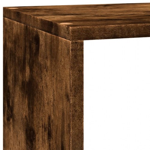 Bogreol/rumdeler i røget eg - 137,5 × 29 × 103,5 cm, 9 kuber
