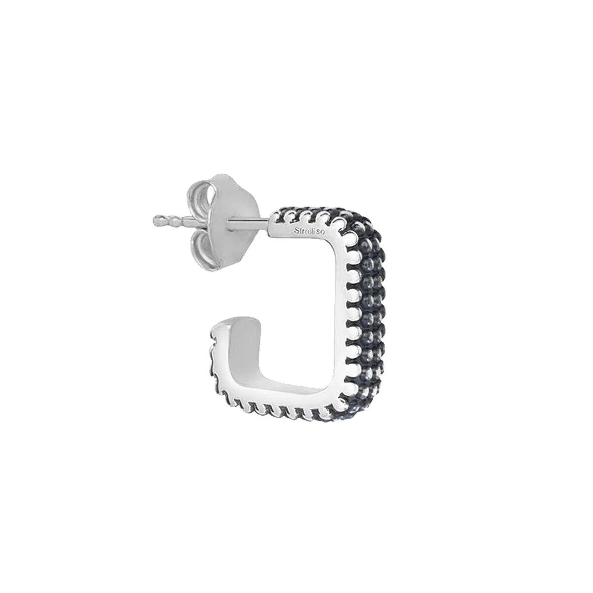 Stroili øreringe til mænd - sølvfarvet (1 stk)