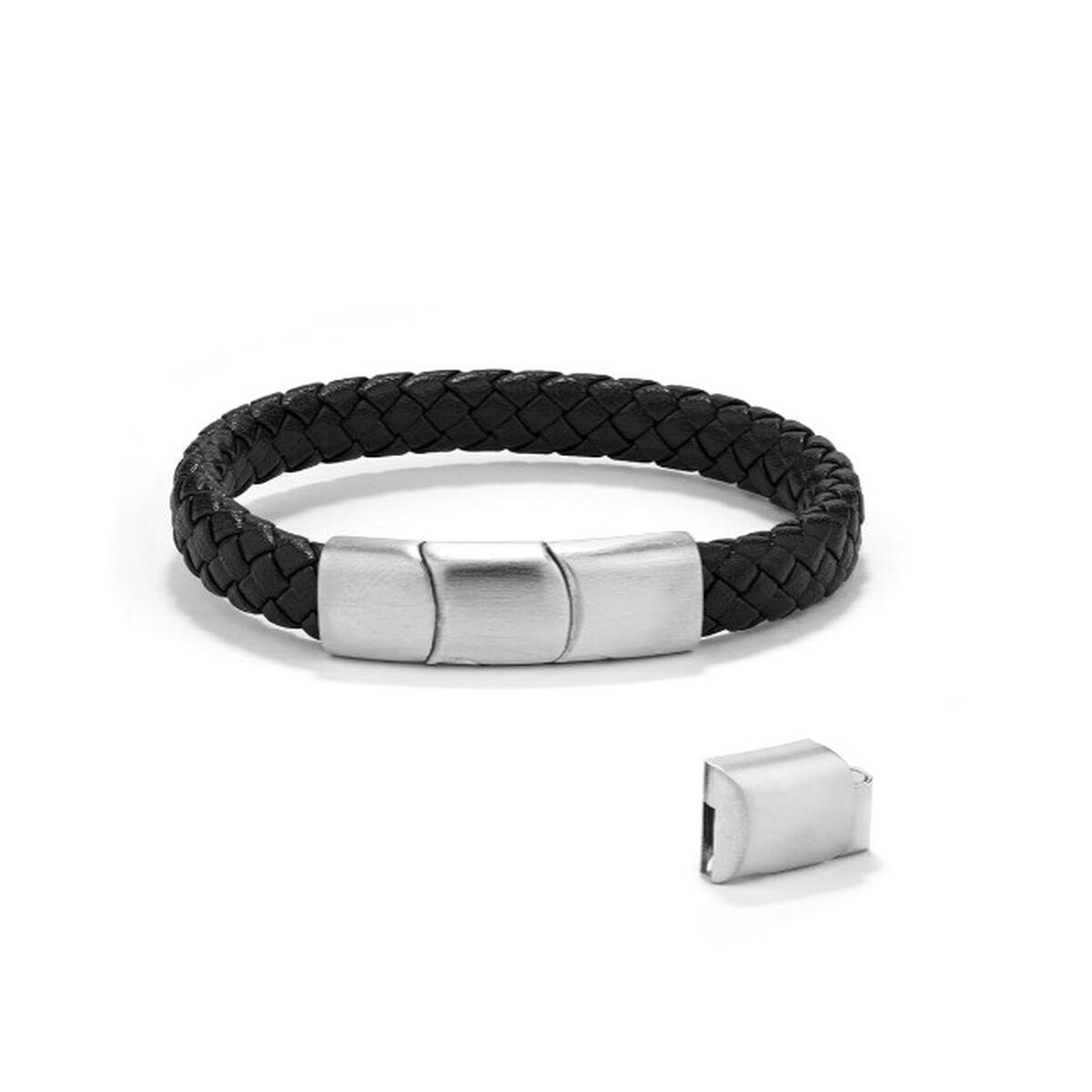 Radiant RH000296 armbånd til mænd - sort flet med metal-lås billede