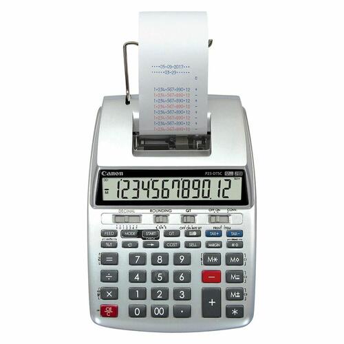 Canon printerberegner - sølvfarvet bordlommeregner, 12 cifre