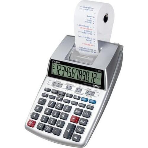 Canon printerberegner - sølvfarvet bordlommeregner, 12 cifre