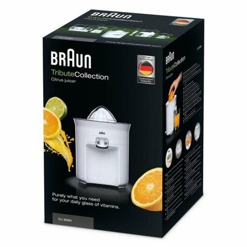 Braun CJ3050 elektrisk citruspresser 60 W - hvid