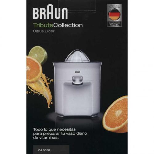 Braun CJ3050 elektrisk citruspresser 60 W - hvid