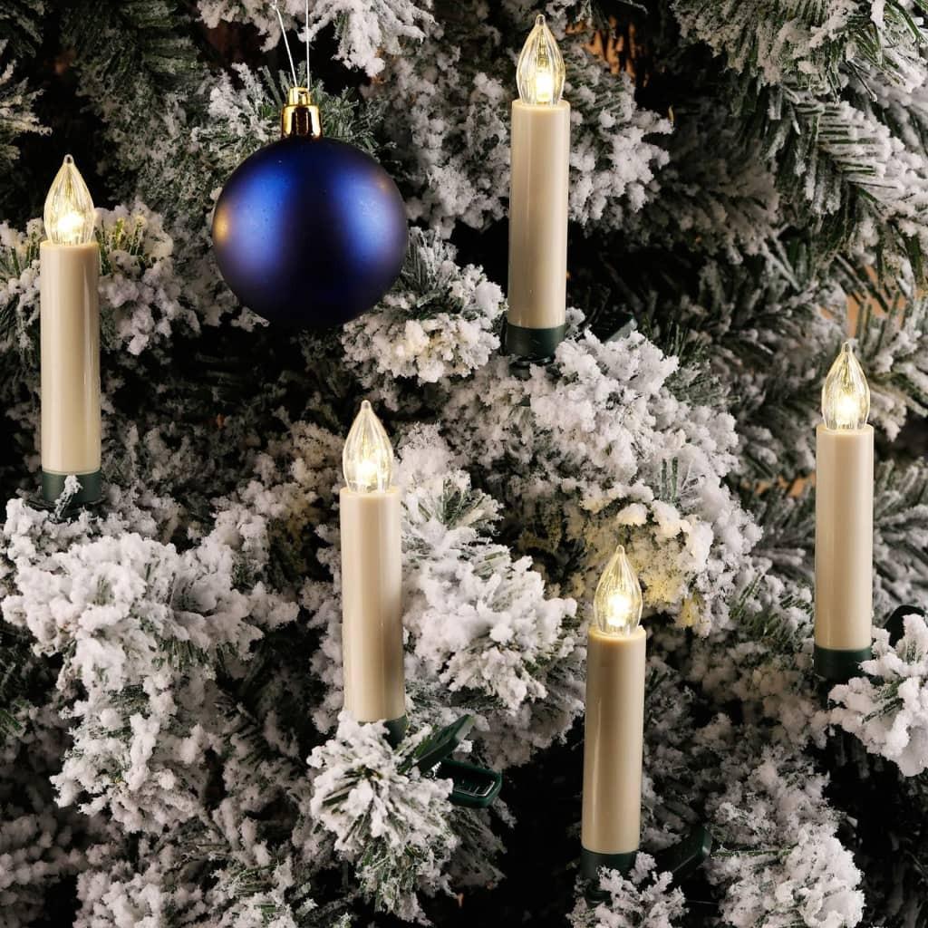 HI LED-juletræslys 20 stk. med fjernbetjening trådløse