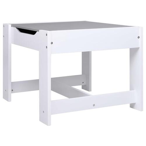 Børnebord med 2 stole MDF hvid