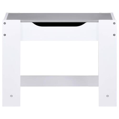 Børnebord med 2 stole MDF hvid