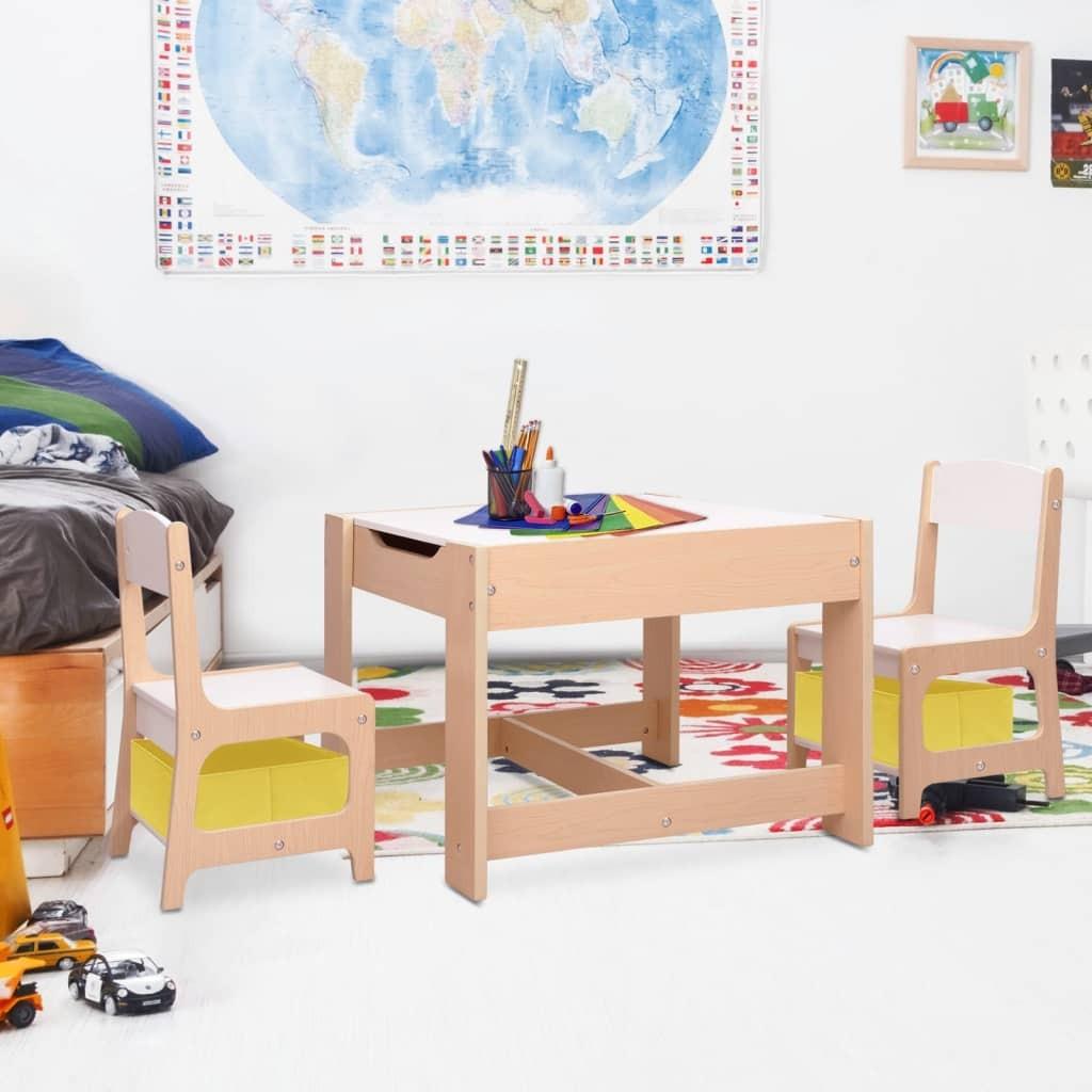 Børnebord med 2 stole MDF