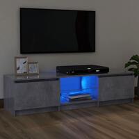 Tv-skab med LED-lys 120x30x35,5 cm betongrå