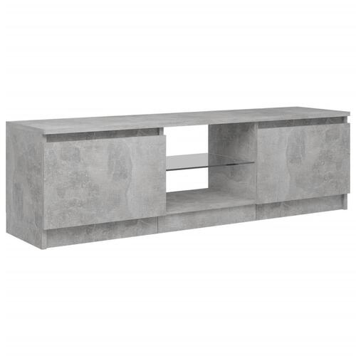 Tv-skab med LED-lys 120x30x35,5 cm betongrå