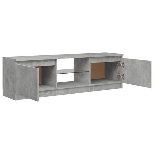 Tv-skab med LED-lys 120x30x35,5 cm betongrå