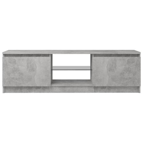 Tv-skab med LED-lys 120x30x35,5 cm betongrå