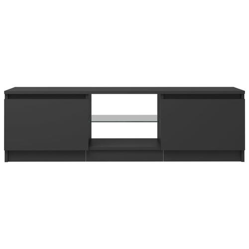 Tv-skab med LED-lys 120x30x35,5 cm grå
