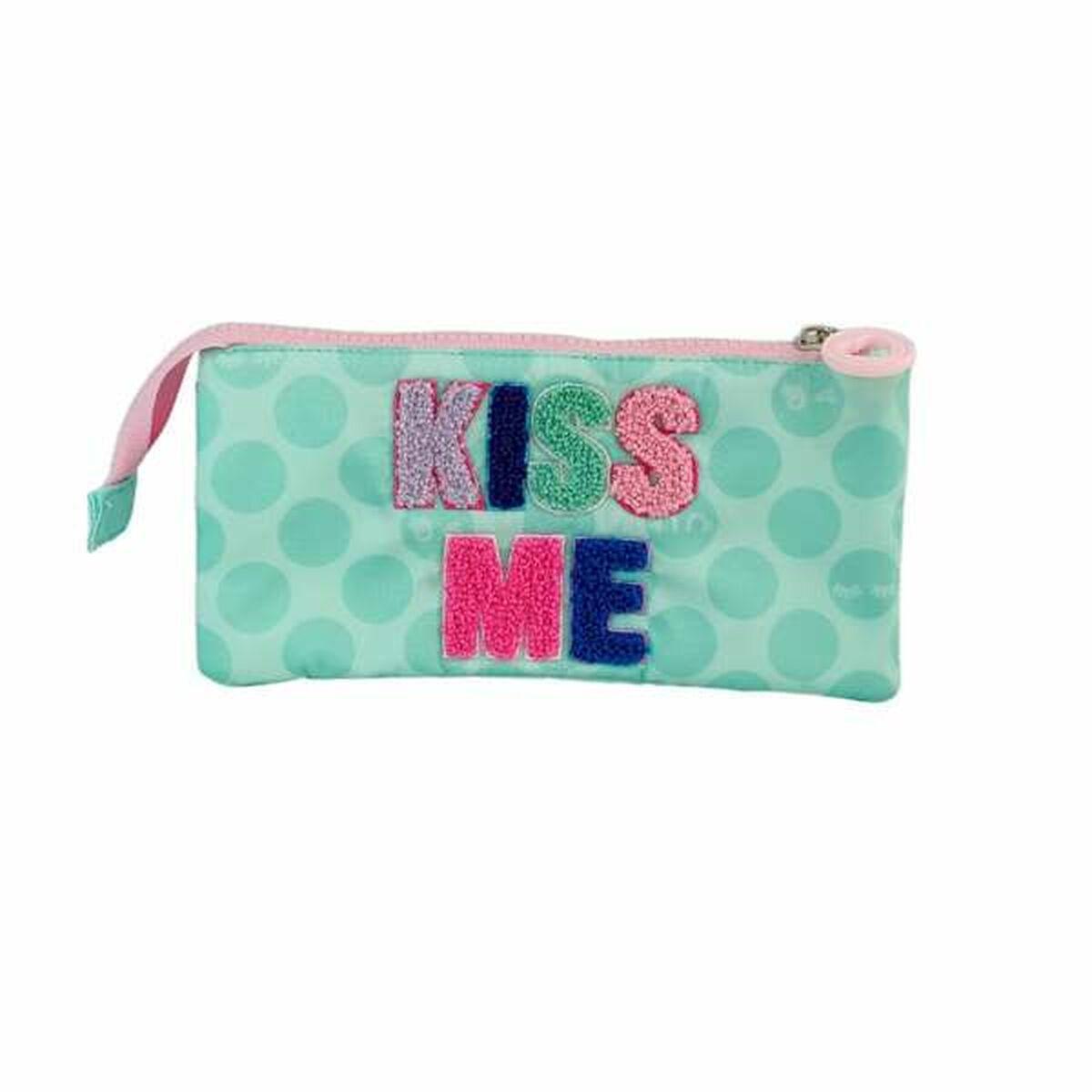Toybags tredobbelt penalhus Kiss Me - 11 × 23 × 5 cm