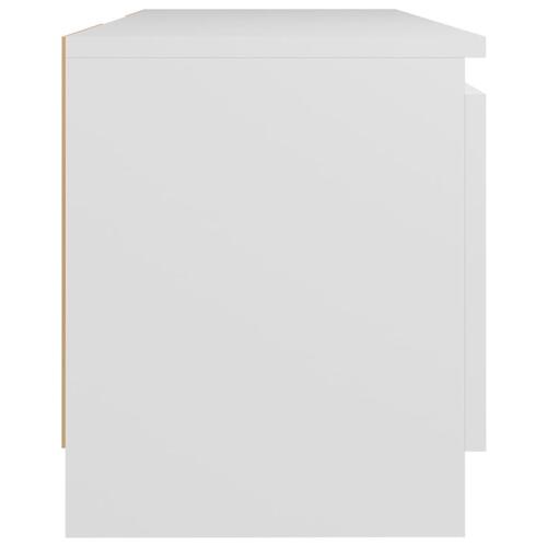 Tv-skab med LED-lys 120x30x35,5 cm hvid