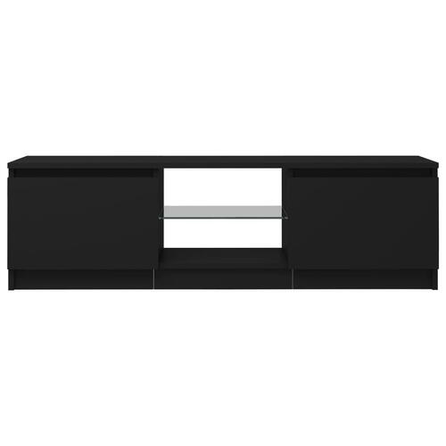 Tv-skab med LED-lys 120x30x35,5 cm sort