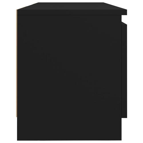 Tv-skab med LED-lys 120x30x35,5 cm sort