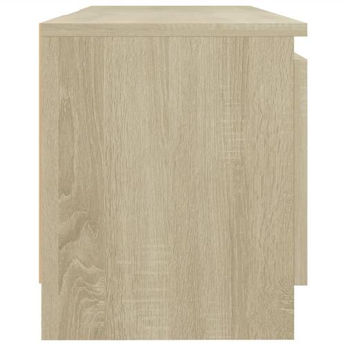 Tv-bord med LED-lys 120x30x35,5 cm sonoma-eg