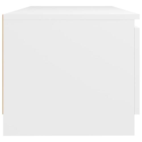 Tv-skab med LED-lys 140x40x35,5 cm hvid