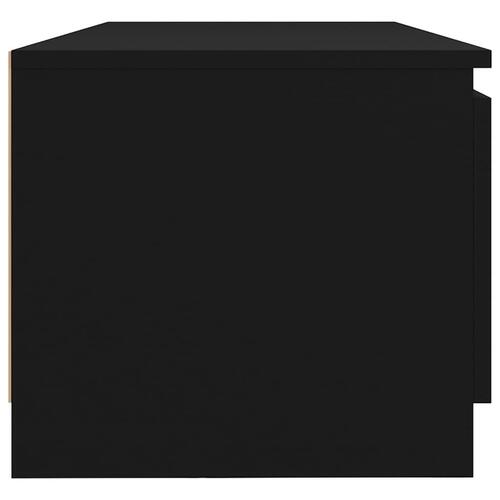 Tv-bord med LED-lys 140x40x35,5 cm sort