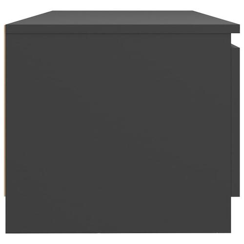 Tv-bord med LED-lys 140x40x35,5 cm grå