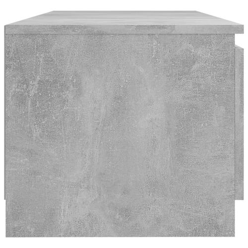 Tv-bord med LED-lys 140x40x35,5 cm betongrå