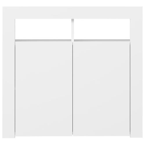 Skænk med LED-lys 80x35x75 cm hvid