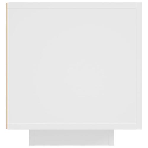 Tv-skab med LED-lys 160x35x40 cm hvid
