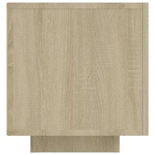 Tv-bord med LED-lys 160x35x40 cm sonoma-eg