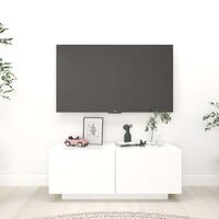 Tv-bord 100x35x40 cm konstrueret træ hvid