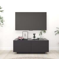 Tv-bord 100x35x40 cm konstrueret træ grå