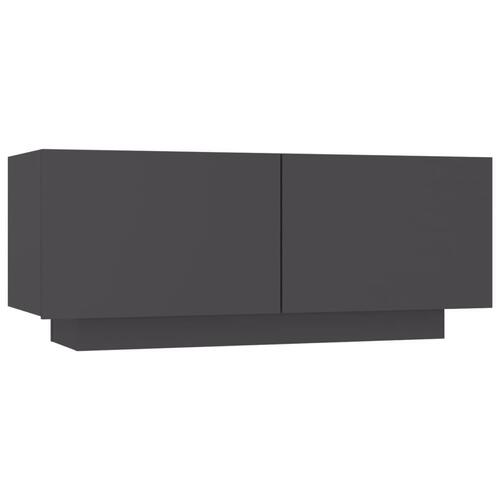 Tv-bord 100x35x40 cm konstrueret træ grå