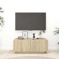 Tv-bord 100x35x40 cm konstrueret træ sonoma-eg