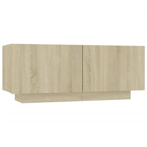 Tv-bord 100x35x40 cm konstrueret træ sonoma-eg
