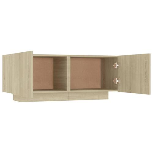Tv-bord 100x35x40 cm konstrueret træ sonoma-eg