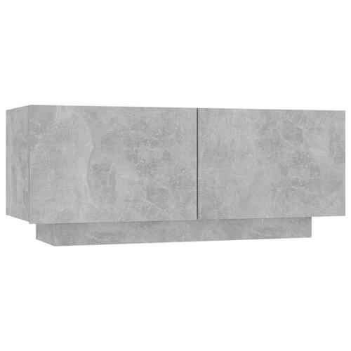 Tv-bord 100x35x40 cm konstrueret træ betongrå